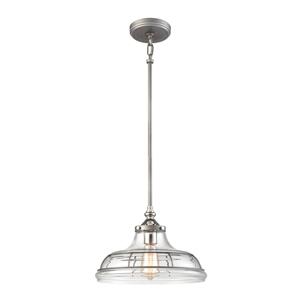 Dunkirk 13'' Wide 1-Light Pendant - Weathered Zinc. Picture 1