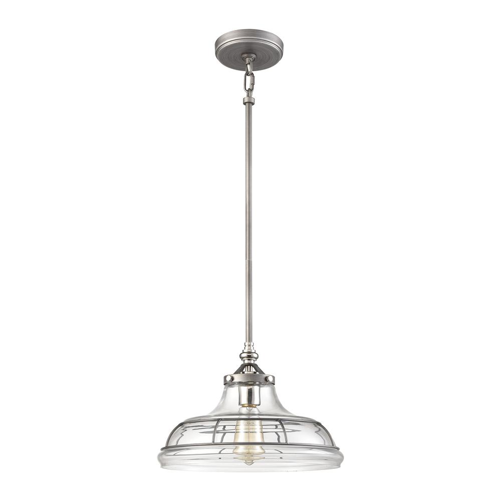 Dunkirk 13'' Wide 1-Light Pendant - Weathered Zinc. Picture 2