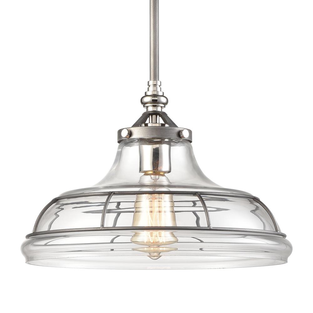Dunkirk 13'' Wide 1-Light Pendant - Weathered Zinc. Picture 4