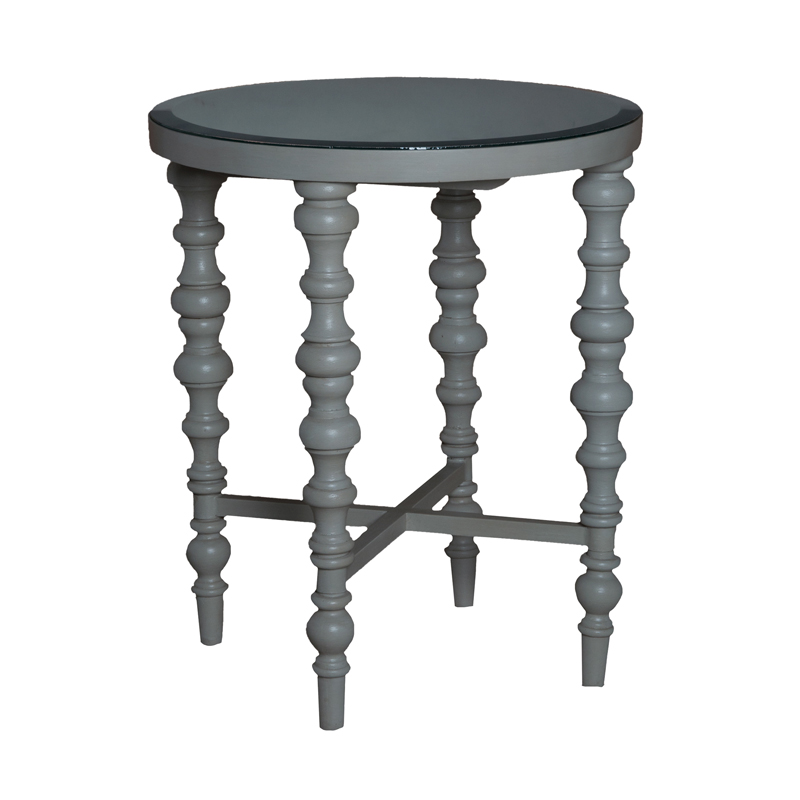 Small Spindle Accent Table, Round Spindle Table