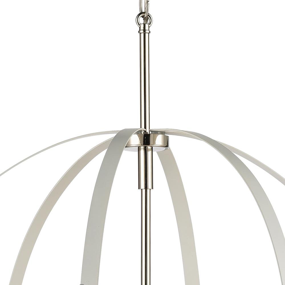Rotunde 26'' Wide 6-Light Chandelier - Matte White. Picture 3