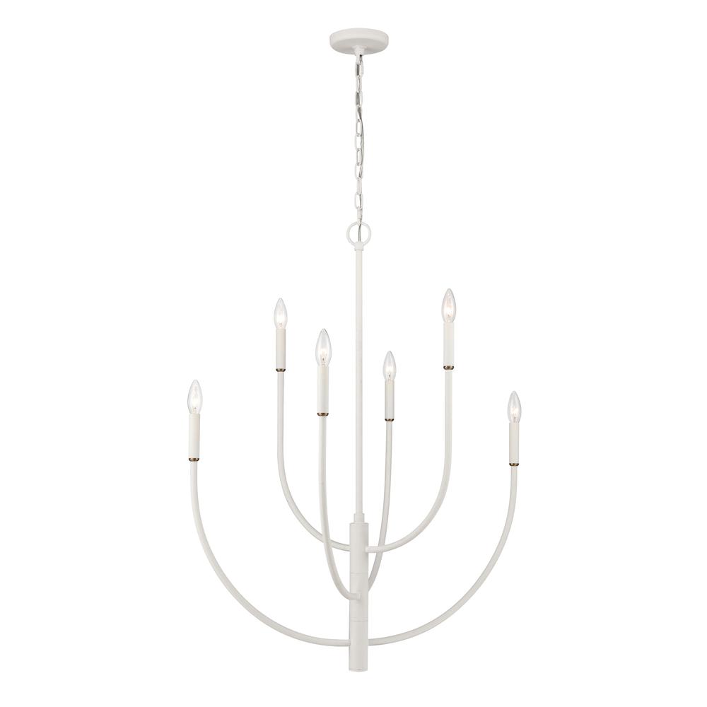 Continuance 30'' Wide 6-Light Chandelier - White Coral. The main picture.