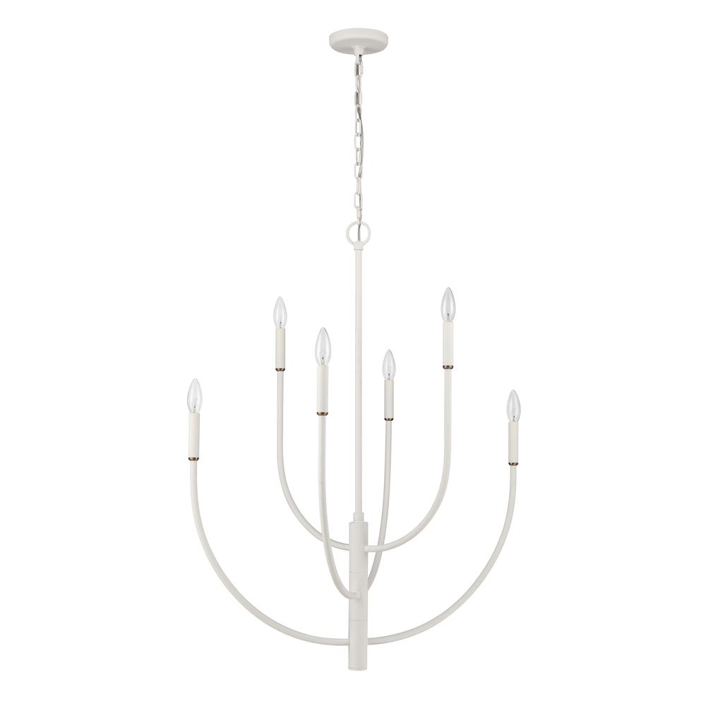 Continuance 30'' Wide 6-Light Chandelier - White Coral. Picture 2