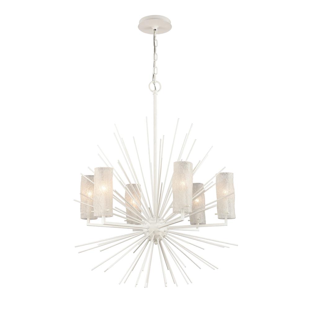 Sea Urchin 27'' Wide 6-Light Chandelier - White Coral. The main picture.