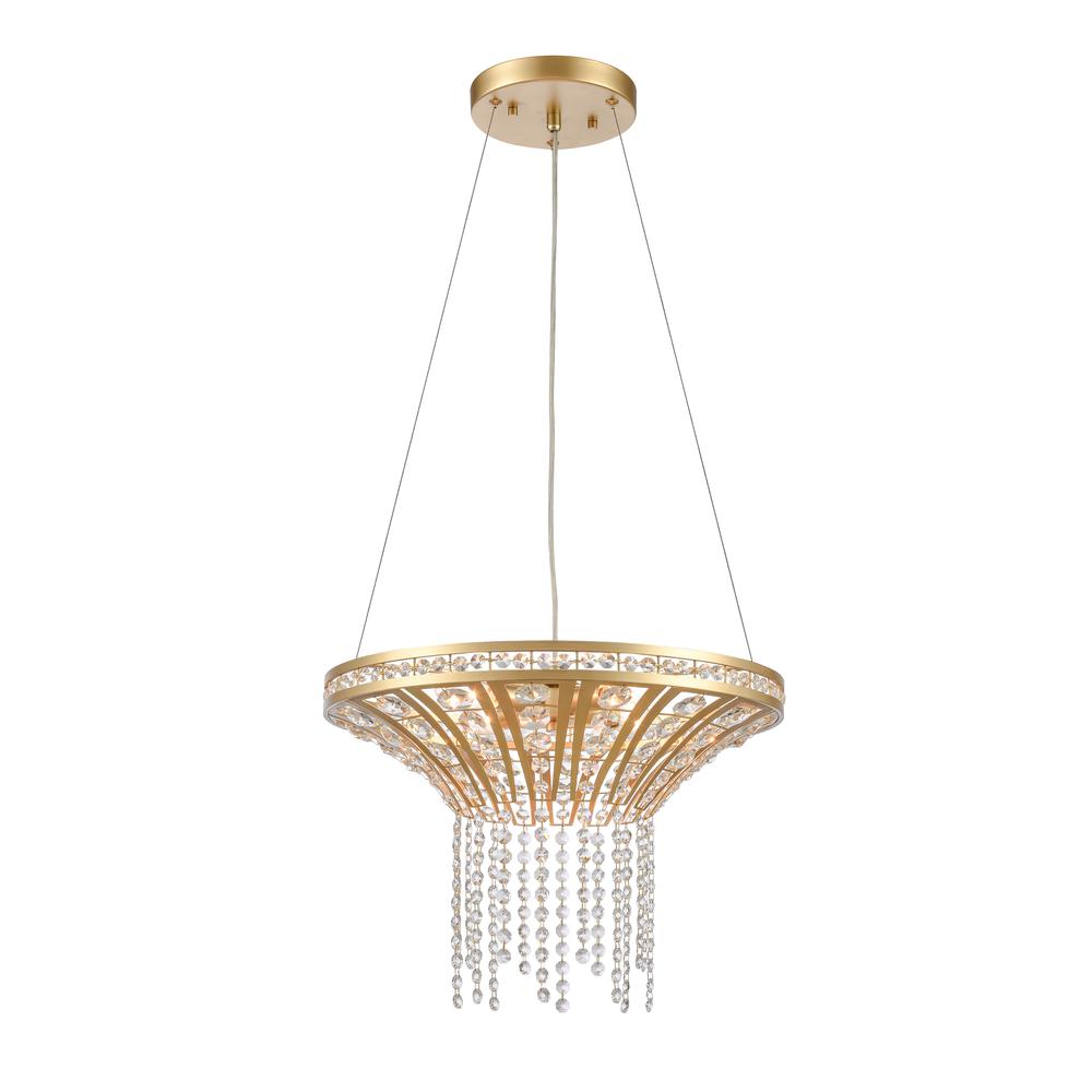 Fantania 18'' Wide 4-Light Chandelier - Champagne Gold. Picture 1