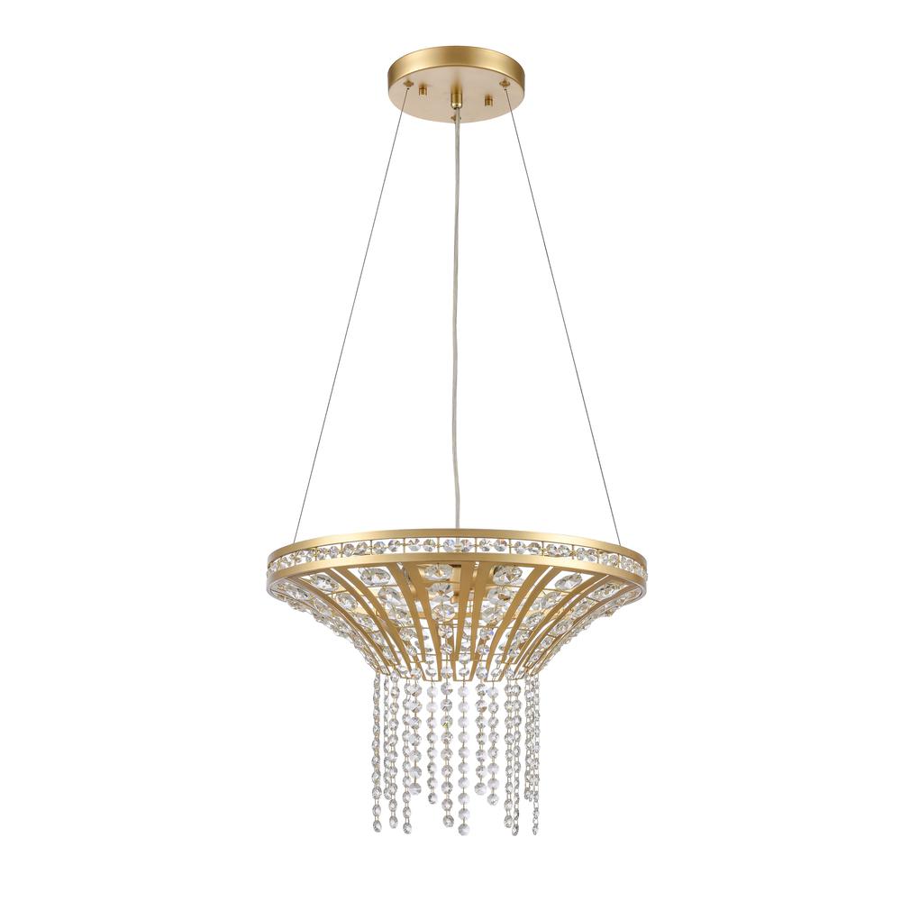 Fantania 18'' Wide 4-Light Chandelier - Champagne Gold. Picture 2