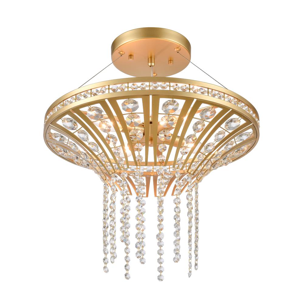 Fantania 18'' Wide 4-Light Chandelier - Champagne Gold. Picture 3