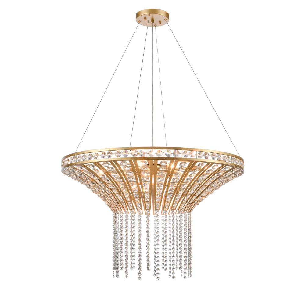 Fantania 36'' Wide 8-Light Chandelier - Champagne Gold. Picture 1