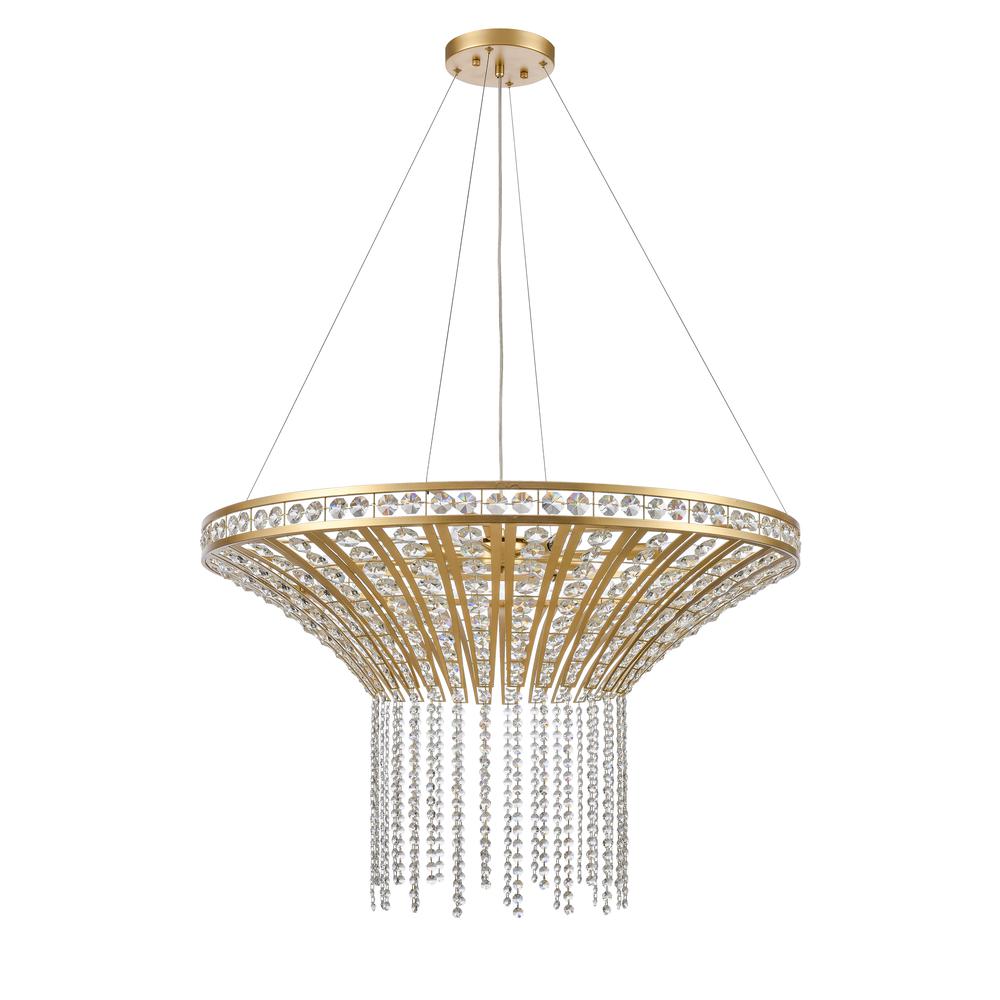 Fantania 36'' Wide 8-Light Chandelier - Champagne Gold. Picture 2