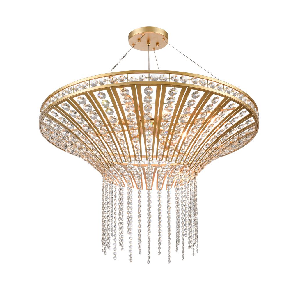 Fantania 36'' Wide 8-Light Chandelier - Champagne Gold. Picture 3