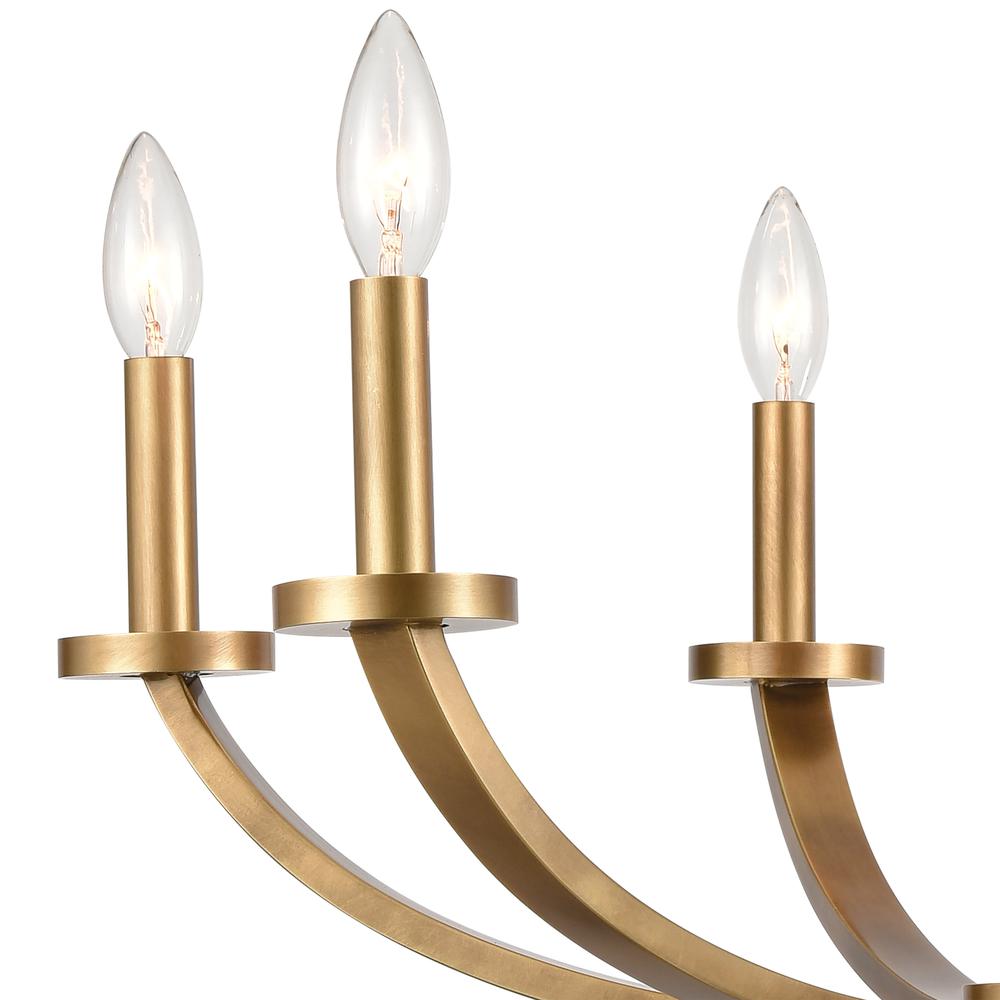 Erindale 6-Light Chandelier in Natural Brass. Picture 2