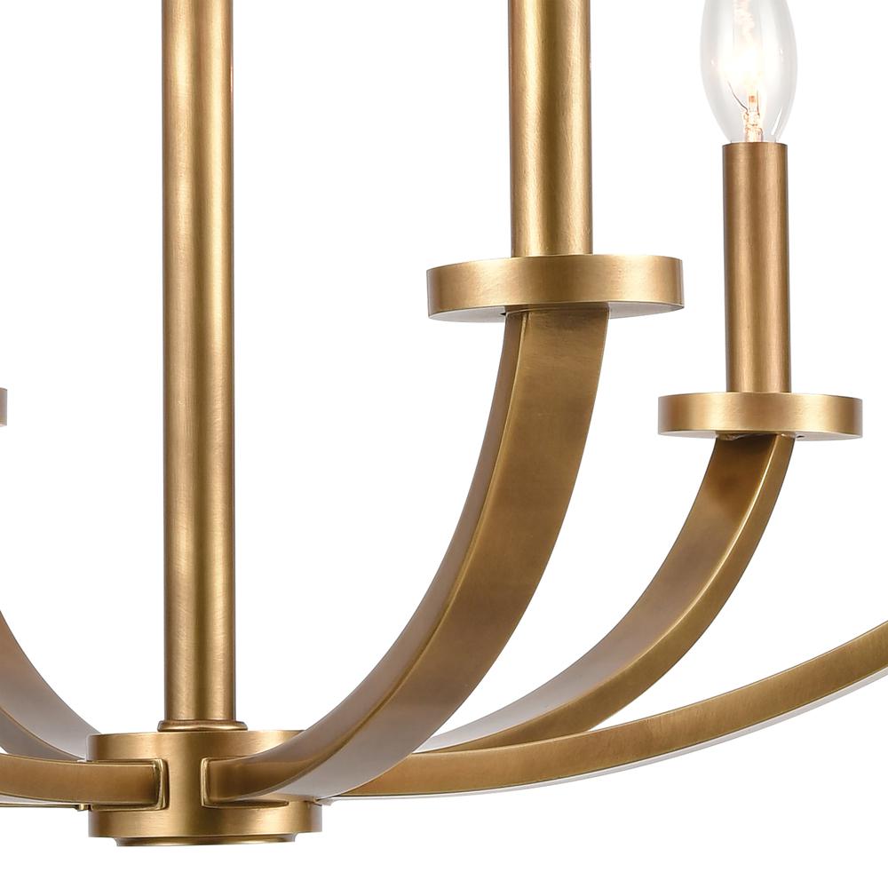 Erindale 6-Light Chandelier in Natural Brass. Picture 3