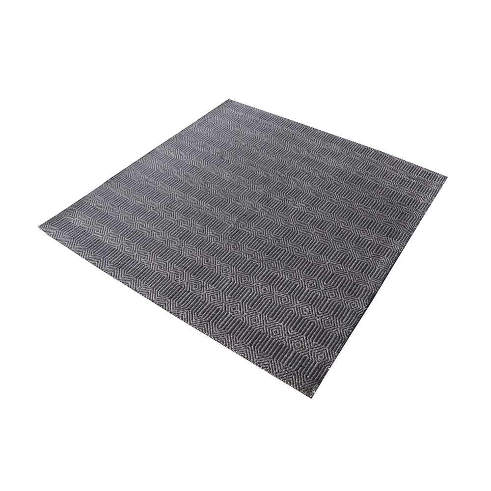 Ronal Handwoven Cotton Flatweave In Charcoal - 16-Inch Square. Picture 1