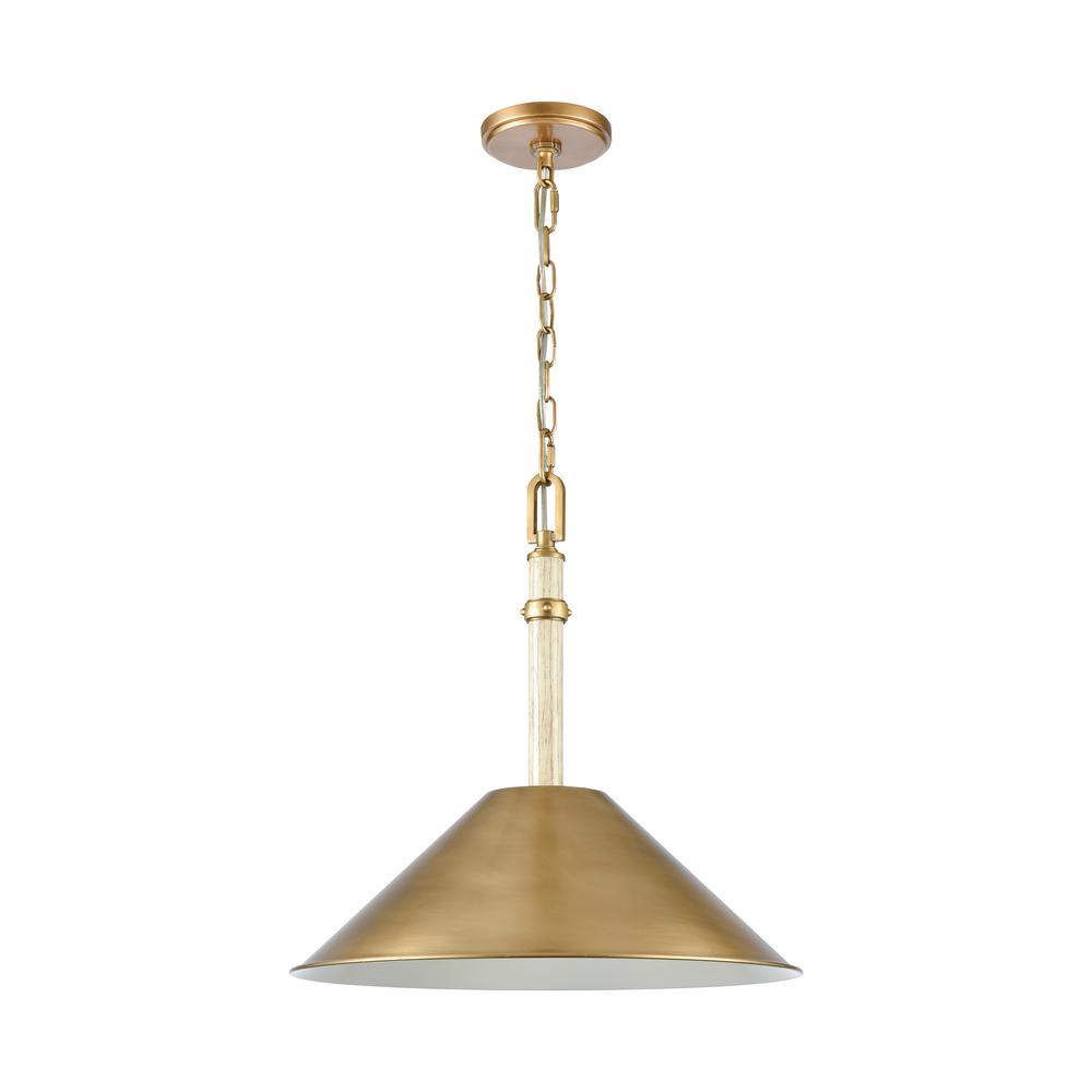 Neville 18'' Wide 1-Light Pendant - Natural Brass. Picture 2