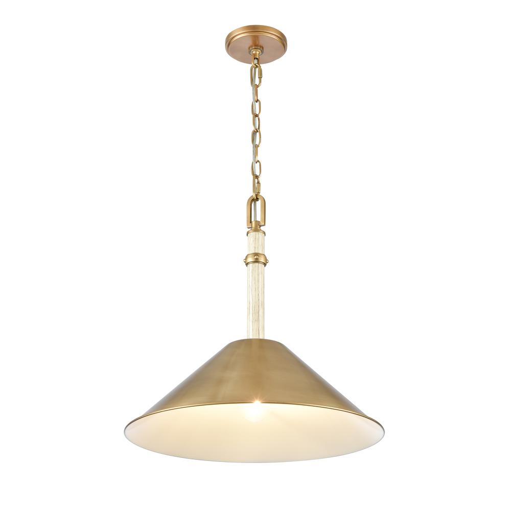 Neville 18'' Wide 1-Light Pendant - Natural Brass. Picture 3