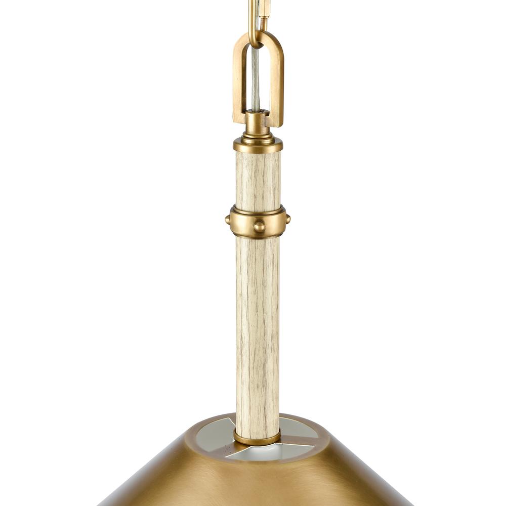 Neville 18'' Wide 1-Light Pendant - Natural Brass. Picture 4