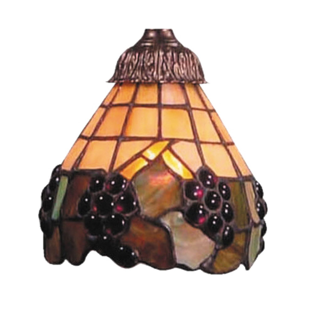 Mix-N-Match Stained Honey Dune Glass Shade With Grape Accents. The main picture.