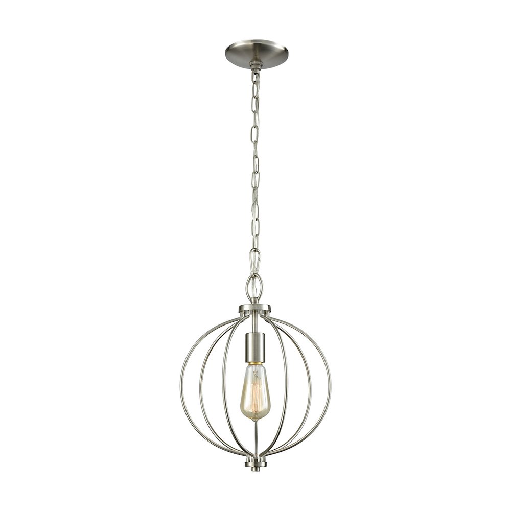 Williamsport 1 Light Pendant In Brushed Nickel. The main picture.