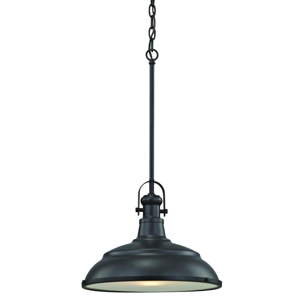 Blakesley 1 Light Pendant In Oil Rubbed Bronze With Frosted Glass., CN200141. The main picture.