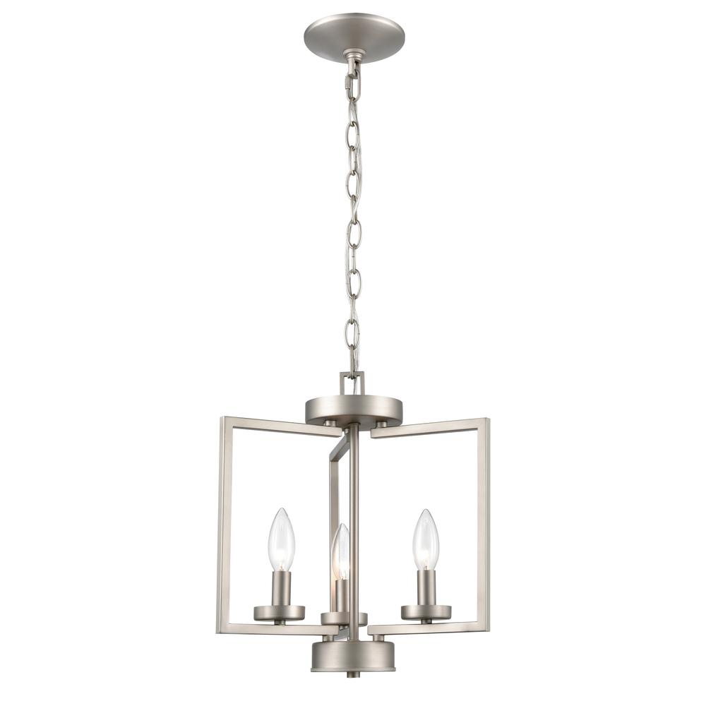 West End 14.5'' Wide 3-Light Semi Flush Mount - Brushed Nickel. Picture 1