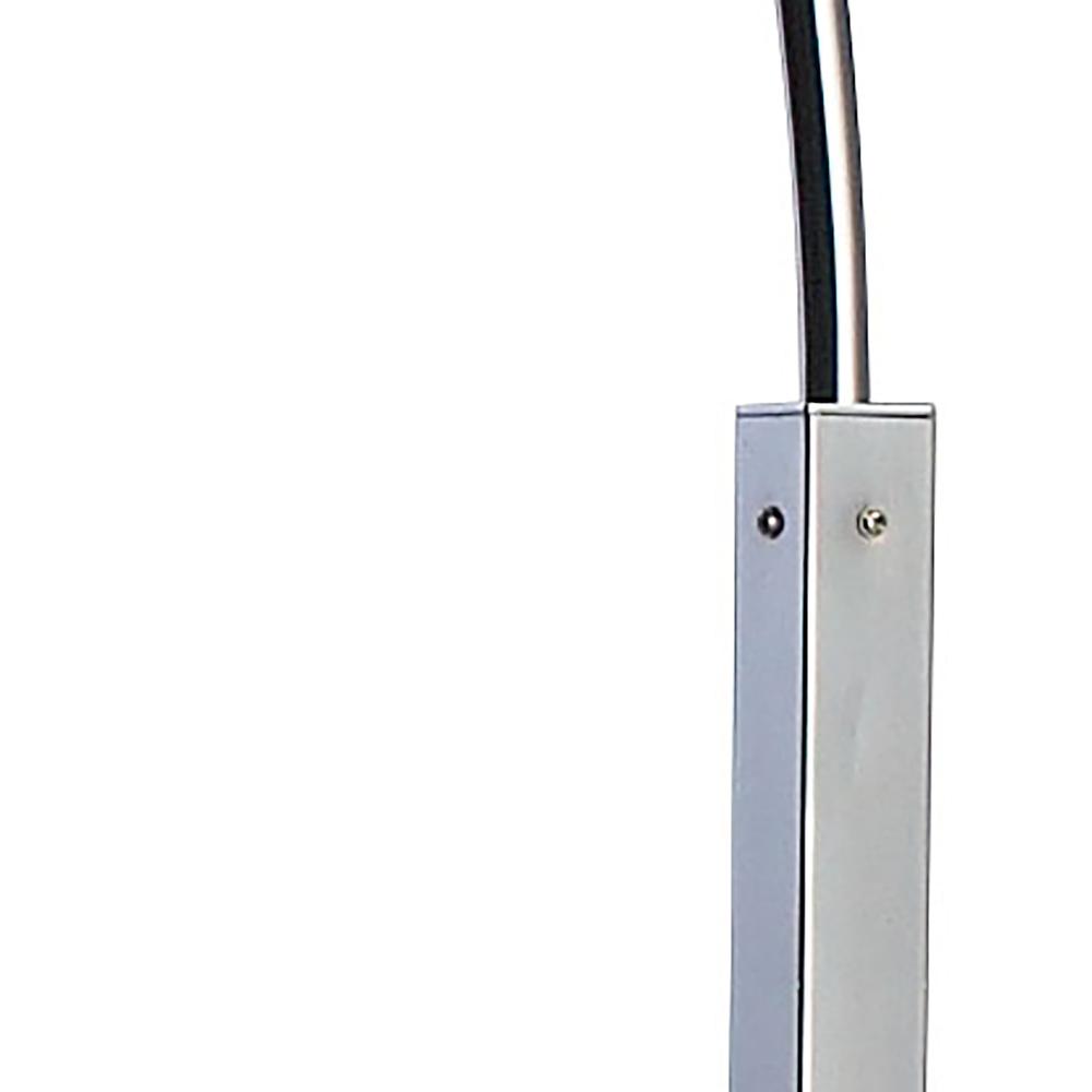 Penbrook Arc Floor Lamp In Chrome With White Marble Base. Picture 4