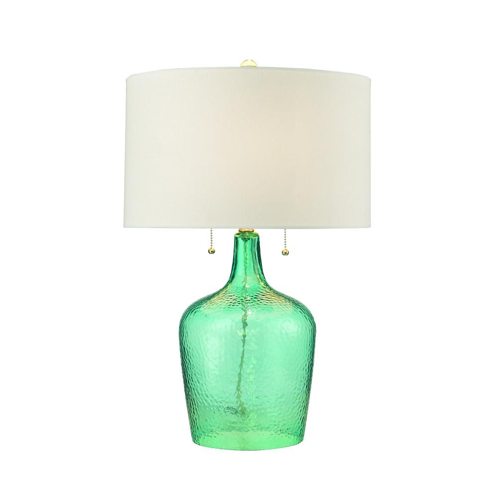 Hatteras Hammered Glass Table Lamp in Seabreeze. Picture 1