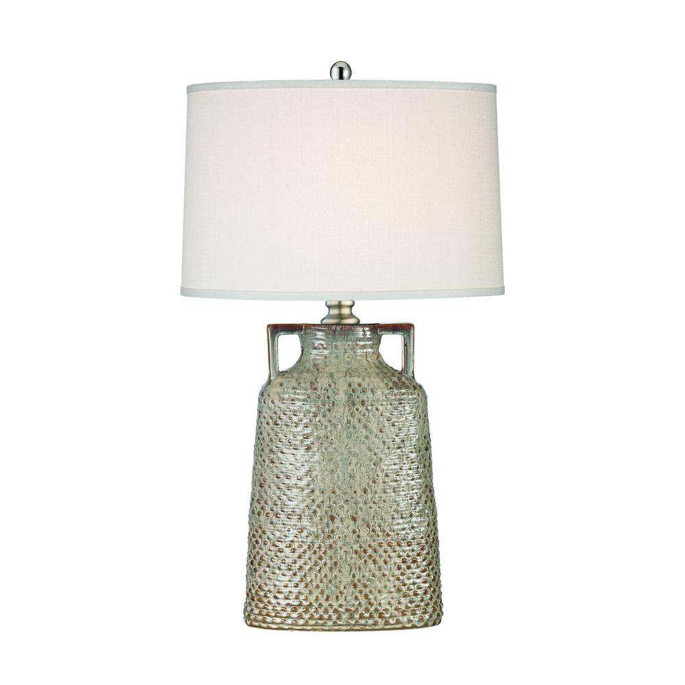 Naxos 1 Light Table Lamp In Charring Cream Glaze. Picture 1