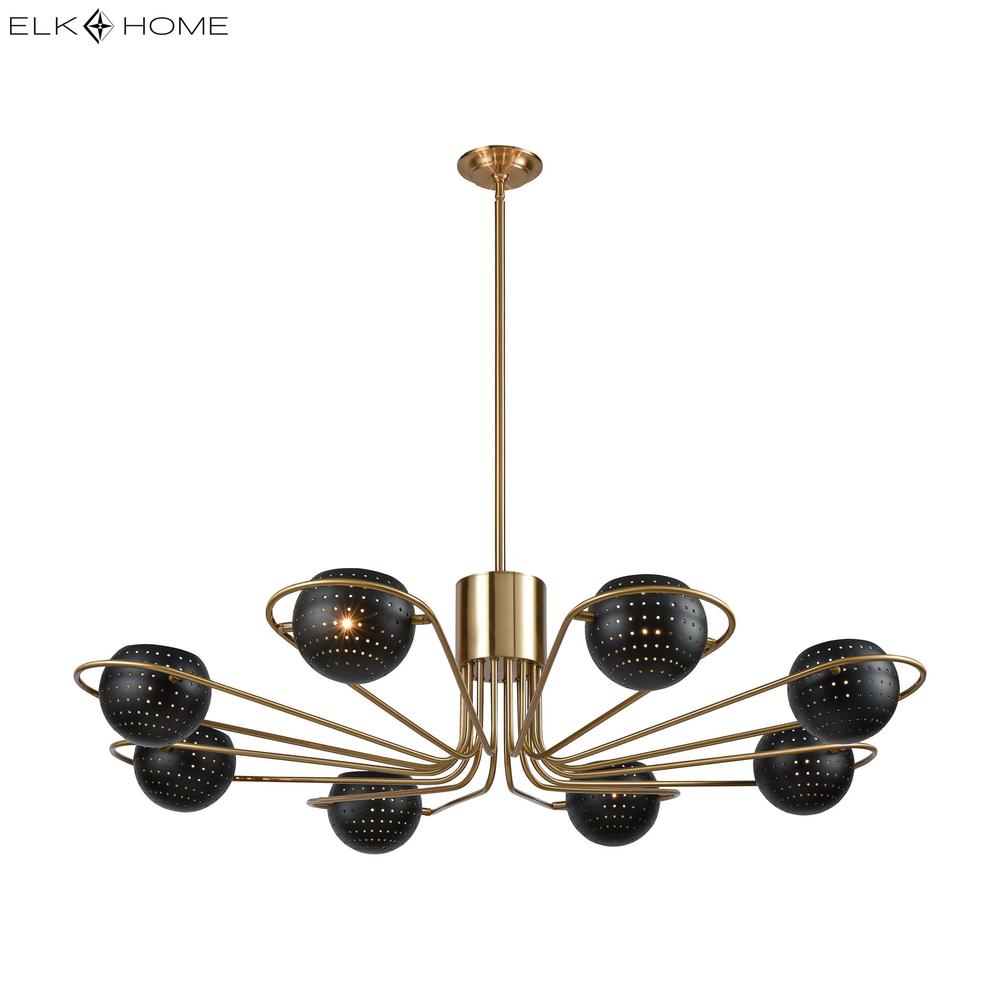 Scarab 47'' Wide 8-Light Chandelier - Aged Brass. Picture 5