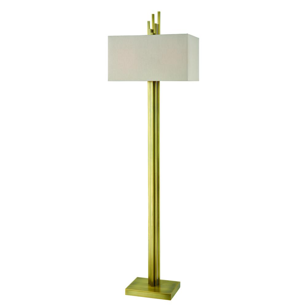 Azimuth 69'' High 2-Light Floor Lamp - Antique Brass. Picture 1