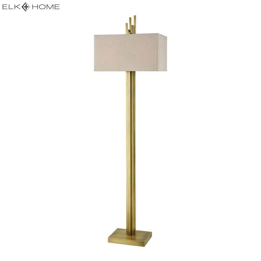 Azimuth 69'' High 2-Light Floor Lamp - Antique Brass. Picture 2