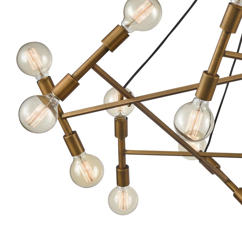 Guesting 54'' Wide 20-Light Chandelier - Antique Brass. Picture 3