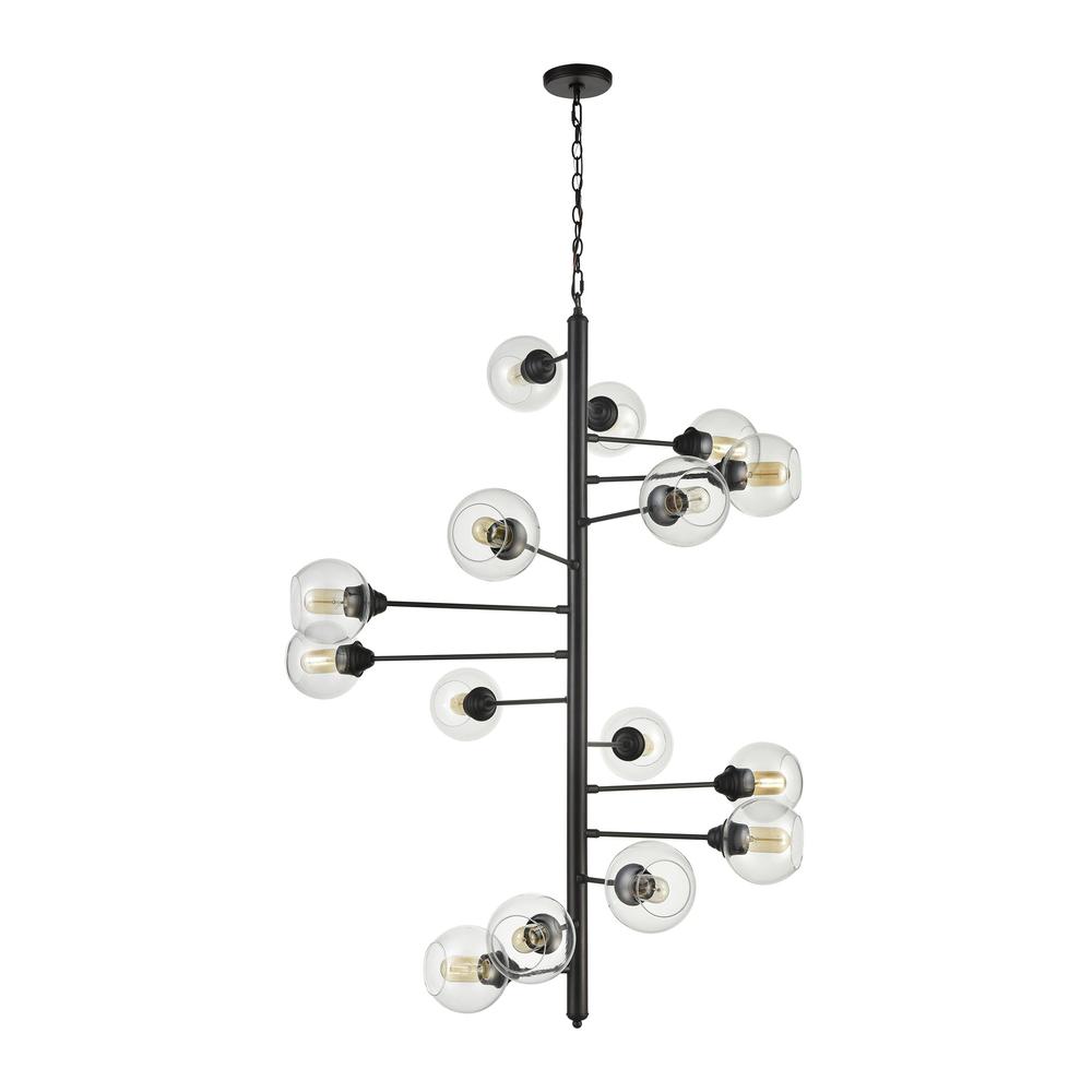 Composition 38.75'' Wide 15-Light Chandelier - Oil Rubbed Bronze. Picture 2