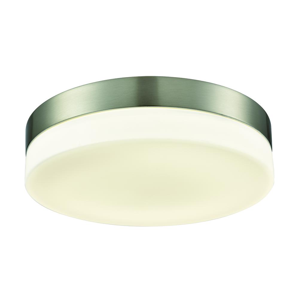 Holmby 1 Light Round Flushmount In Satin Nickel With Opal Glass - Large. The main picture.