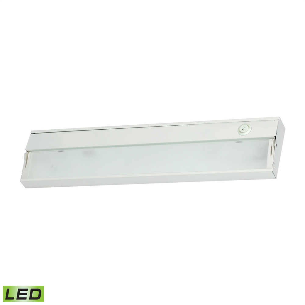 ZeeLite 2 Lamp LED Cabinet Light In White With Diffused Glass. The main picture.