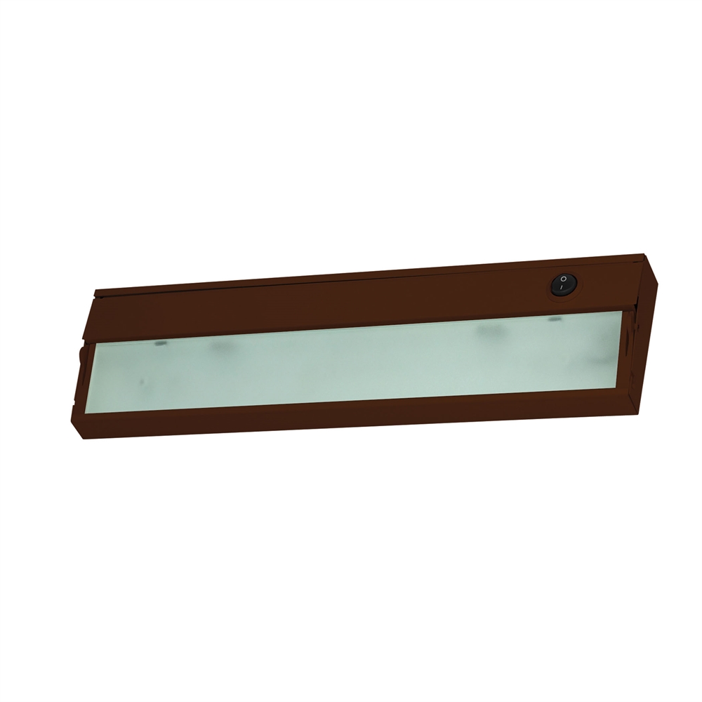 ZeeLite 1 Lamp LED Cabinet Light In Bronze With Diffused Glass. Picture 1