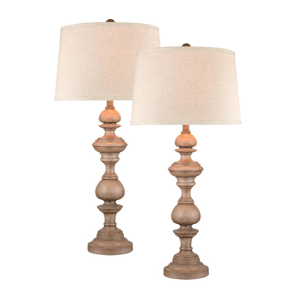 Copperas Cove 36'' High 1-Light Table Lamp - Set of 2 Washed Oak. The main picture.