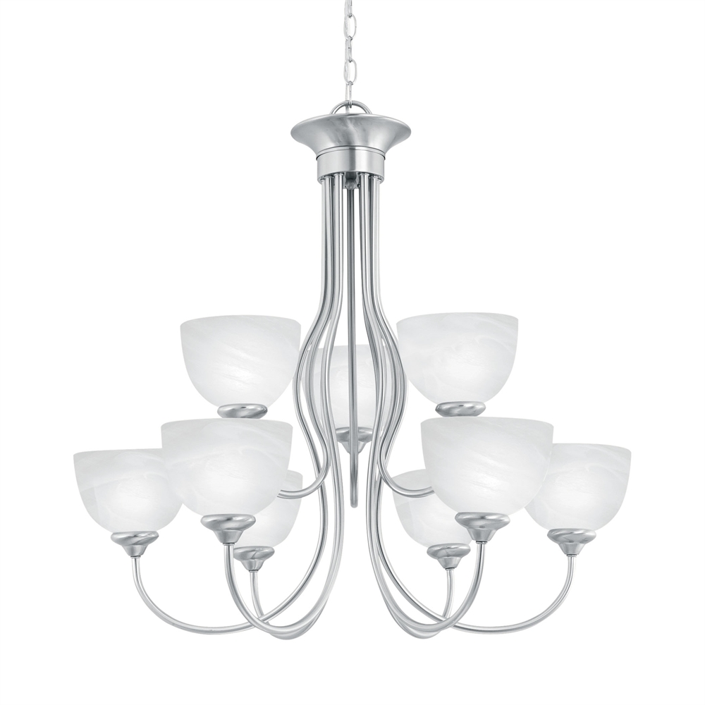 Tahoe Chandelier Brushed Nickel 9X60W. The main picture.