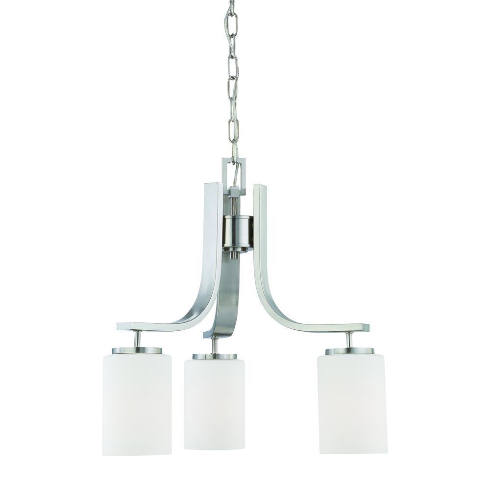 Pendenza Chandelier Brushed Nickel 3X100. Picture 1