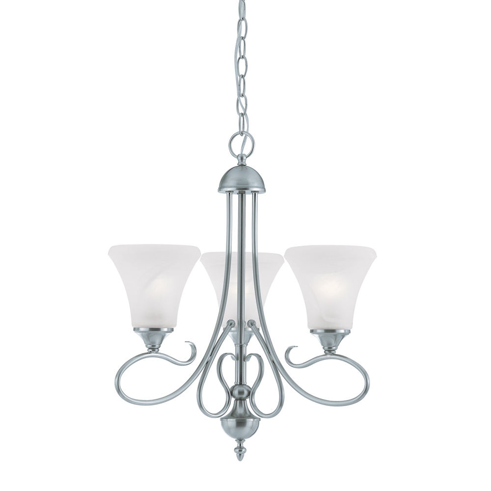 Elipse Chandelier Brushed Nickel 3X100W. The main picture.