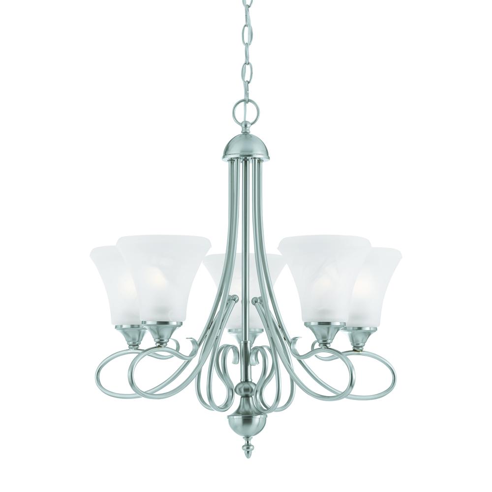 Elipse Chandelier Brushed Nickel 5X100W. The main picture.