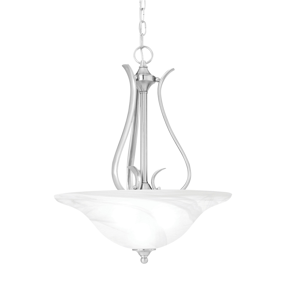Prestige Pendant Brushed Nickel 3X100W. The main picture.