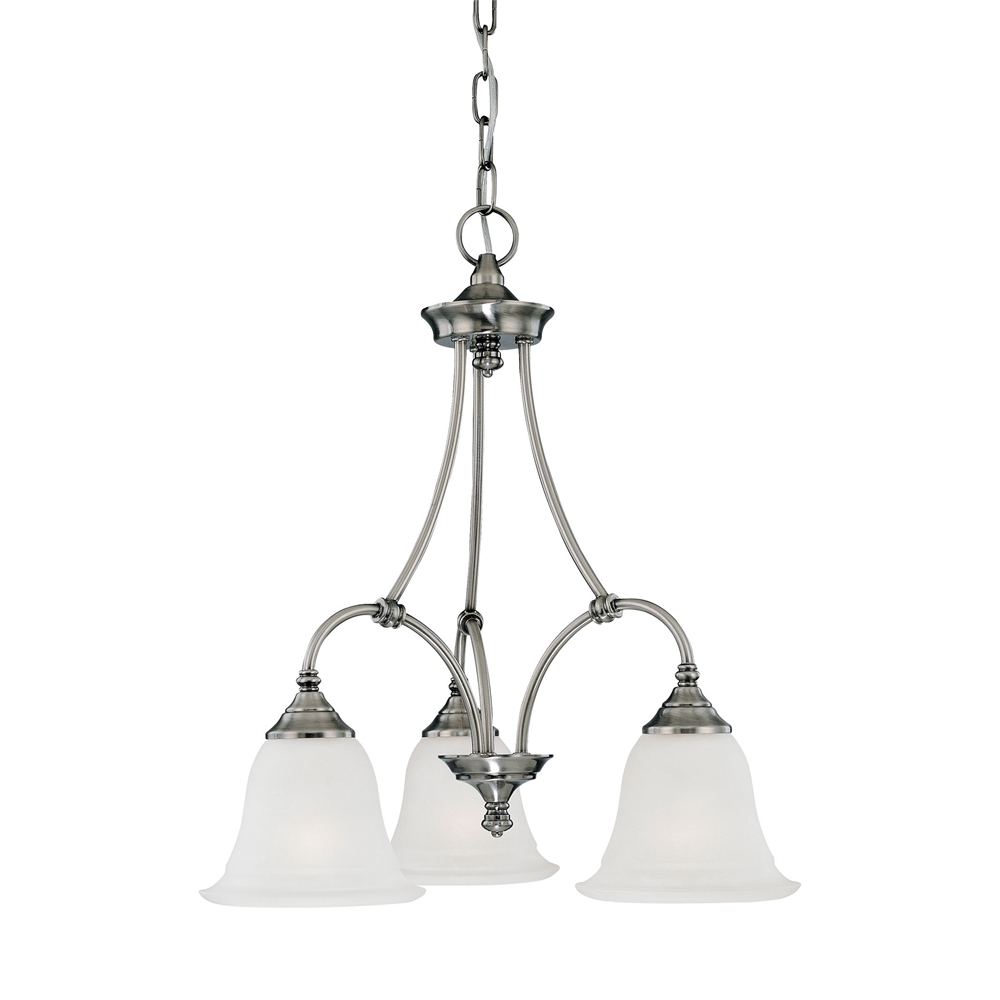 Harmony Chandelier Satin Pewter 3X100W. Picture 1