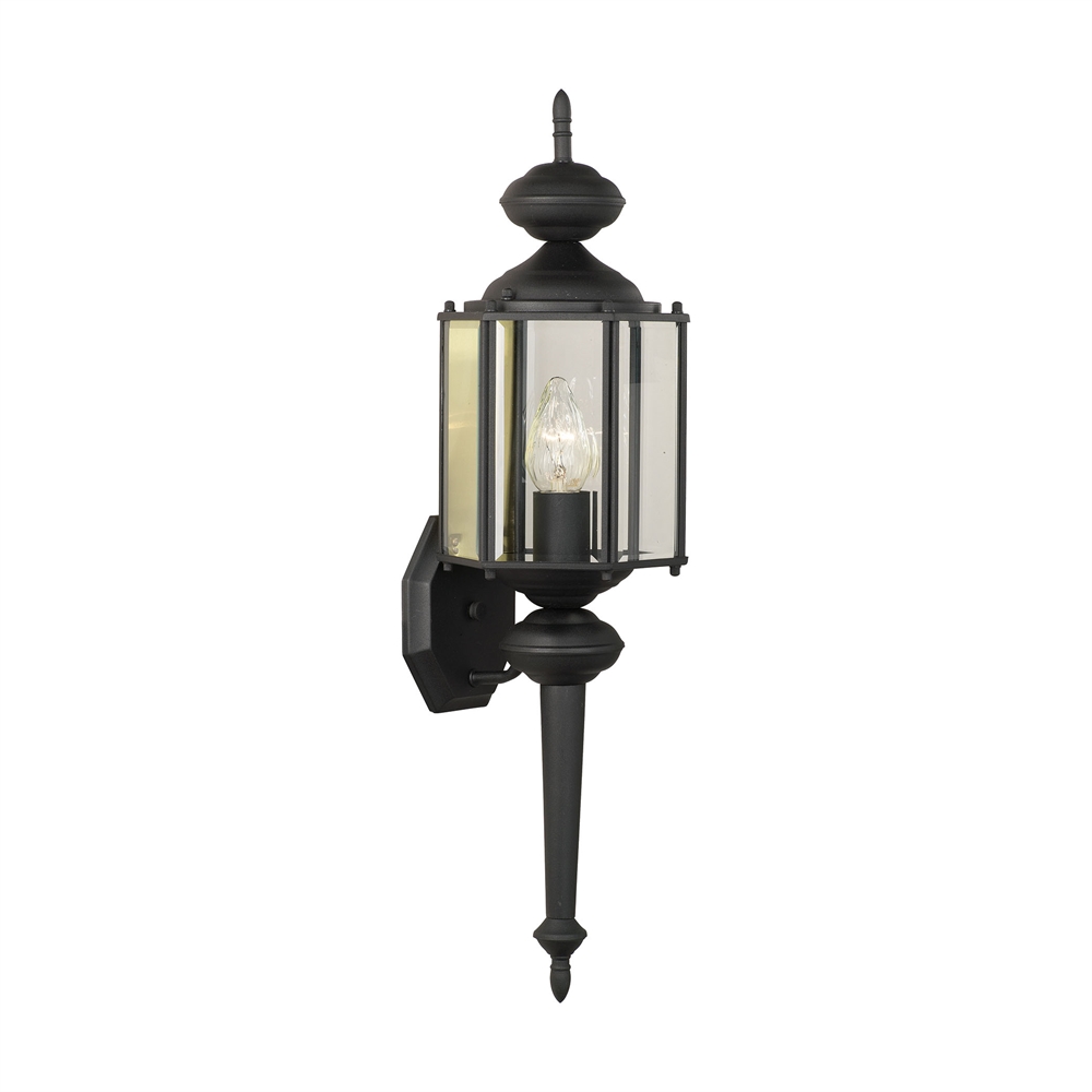 BRENTWOOD wall lantern Black 1x100W 120. Picture 1