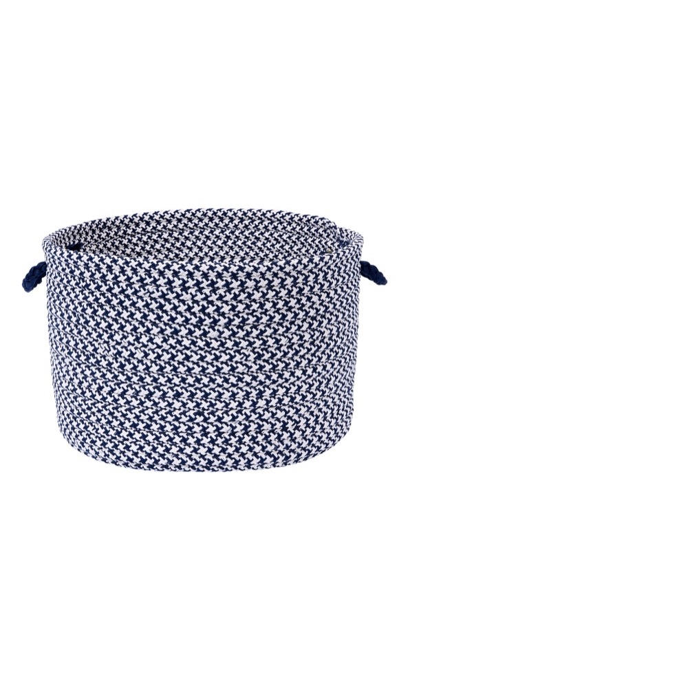 Houndstooth Bright Edge - Navy 24"x14" Basket. Picture 1