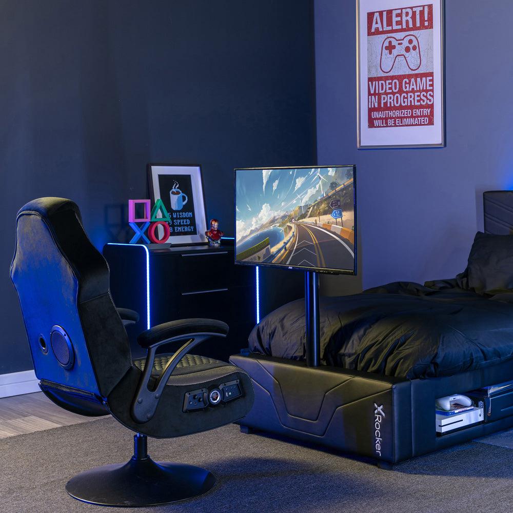 Oracle Gaming Bed with TV Mount, Black, Twin. Picture 3