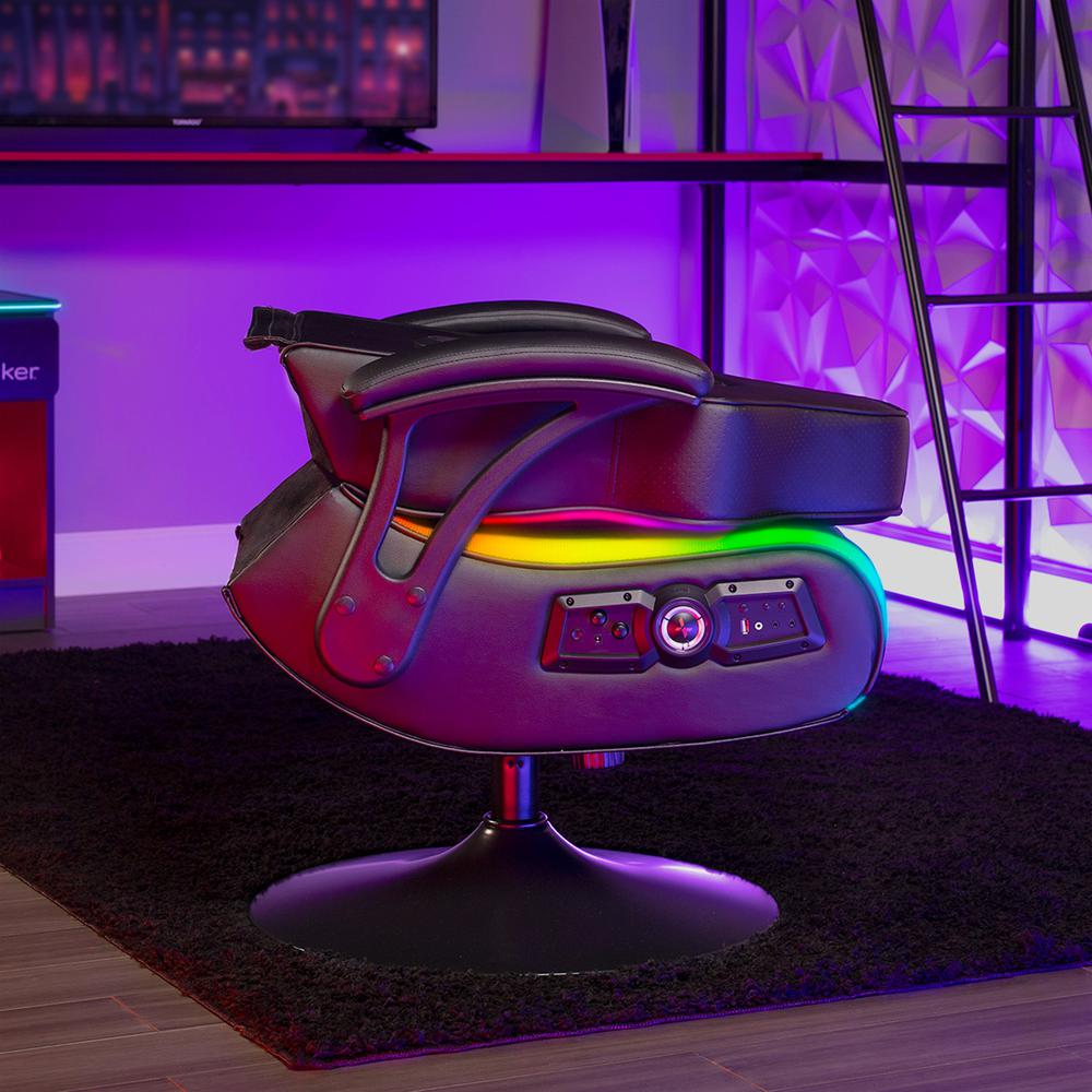 Torque RGB Audio Pedestal Gaming Chair with Subwoofer and Vibration, Black/RGB. Picture 6