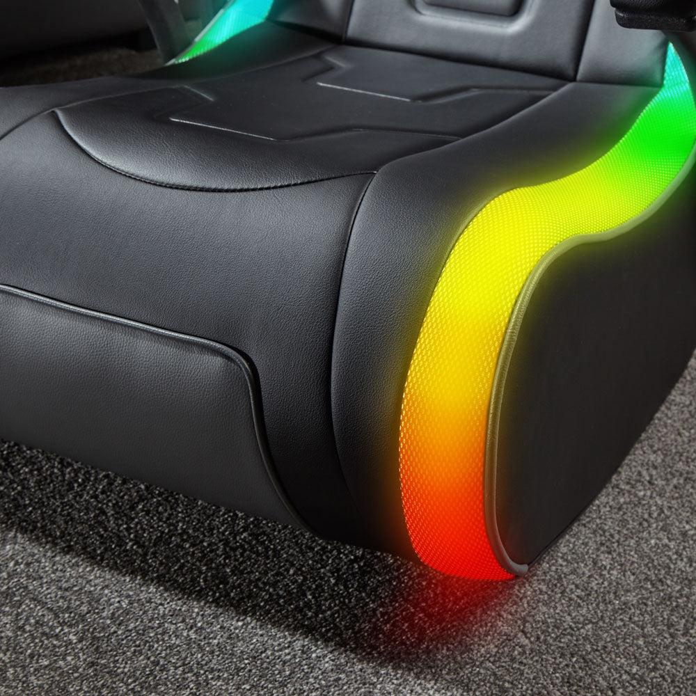 G-Force RGB Audio Floor Rocker Gaming Chair, Black/LED. Picture 6