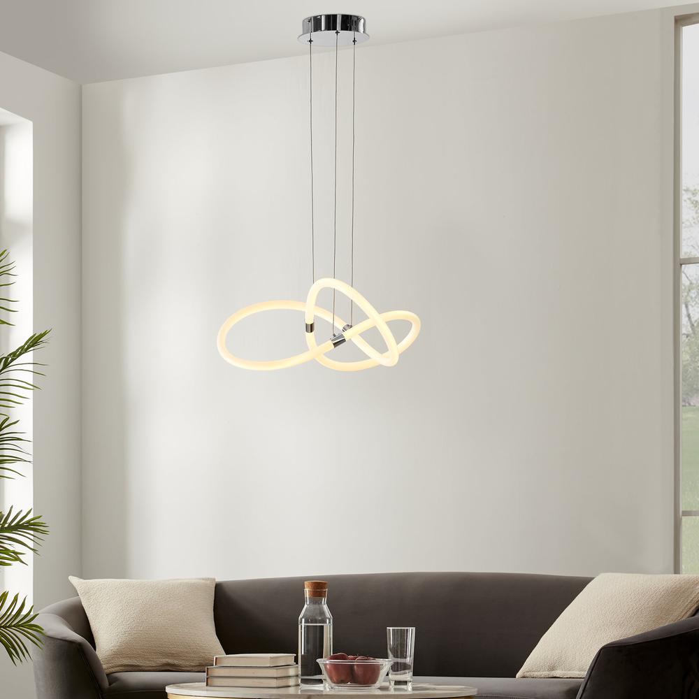 Daisy Chandelier Chrome Silicone Integrated LED Dimmable. Picture 2