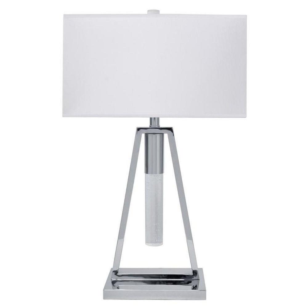 Finesse Decor Night tube Table Lamp Chrome Metal and Acrylic LED Light. Picture 1