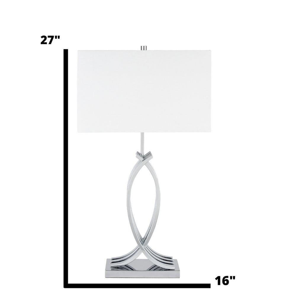 Finesse Decor Unity Table Lamp Chrome Metal LED Light. Picture 4